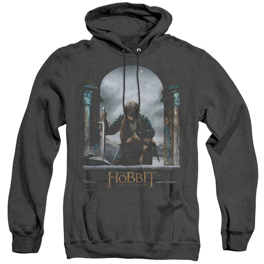 The Hobbit Bilbo Poster Heather Mens Hoodie Black