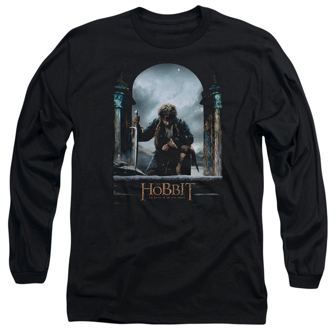 The Hobbit Bilbo Poster Mens Long Sleeve Shirt Black