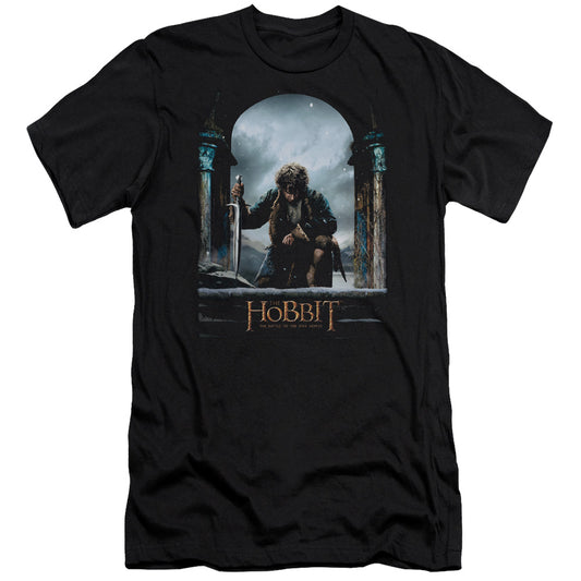 The Hobbit Bilbo Poster Premium Bella Canvas Slim Fit Mens T Shirt Black