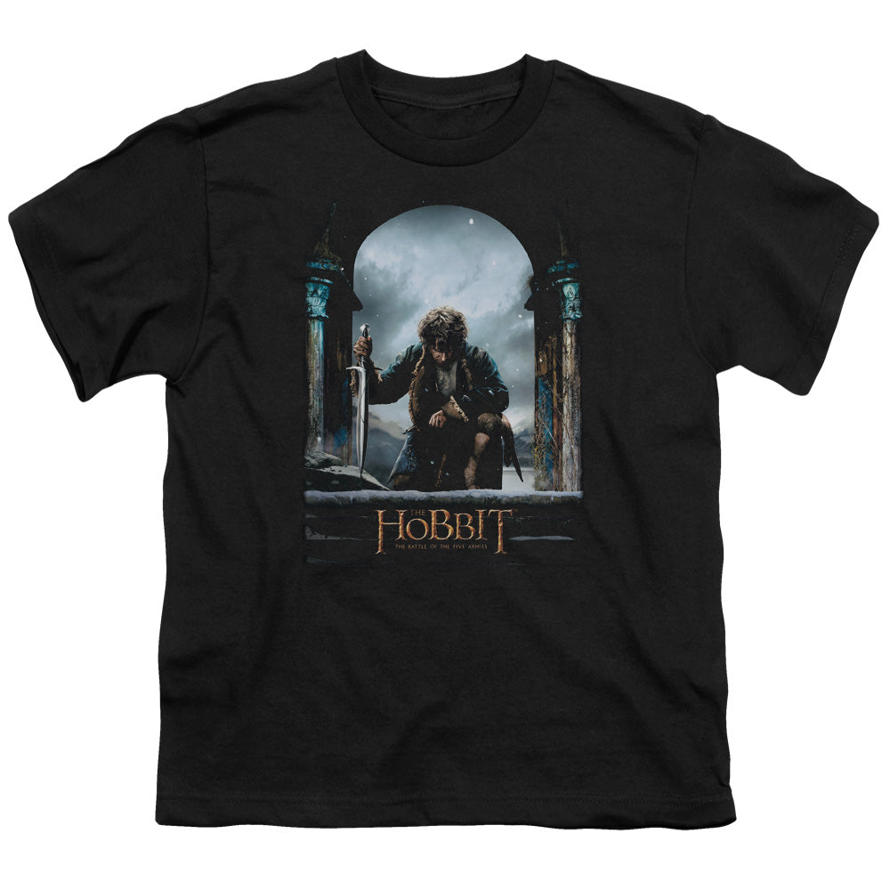 The Hobbit Bilbo Poster Kids Youth T Shirt Black