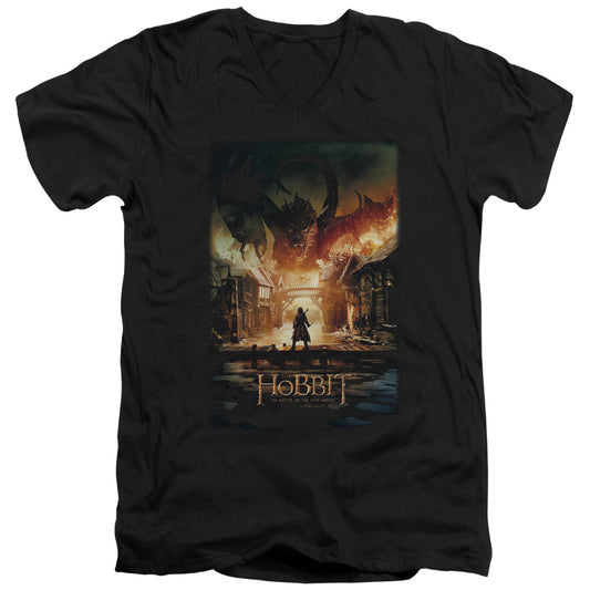 The Hobbit Aug Poster Mens Slim Fit V-Neck T Shirt Black