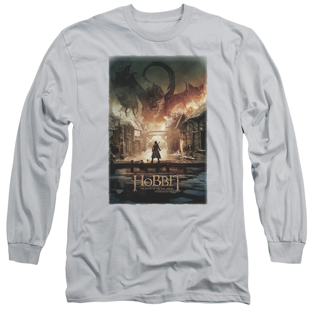 The Hobbit Aug Poster Mens Long Sleeve Shirt Silver