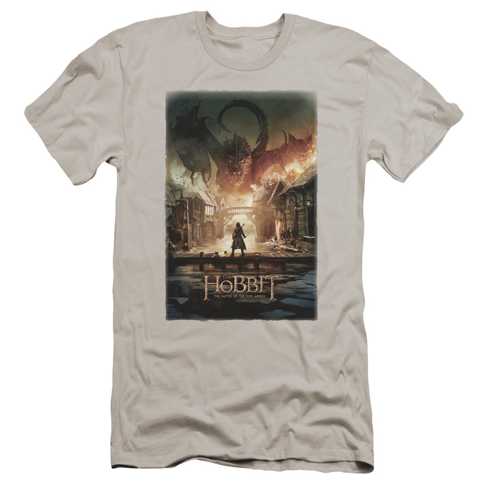 The Hobbit Aug Poster Premium Bella Canvas Slim Fit Mens T Shirt Silver