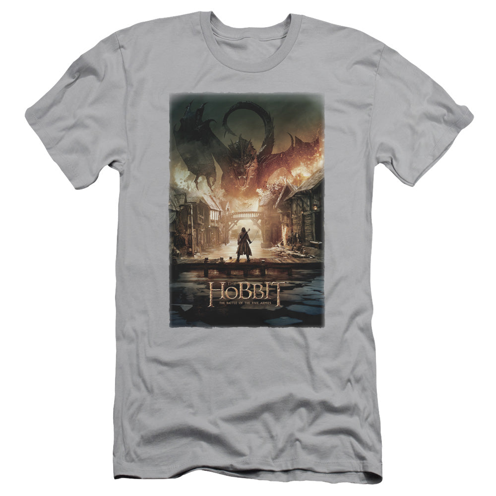 The Hobbit Aug Poster Slim Fit Mens T Shirt Silver