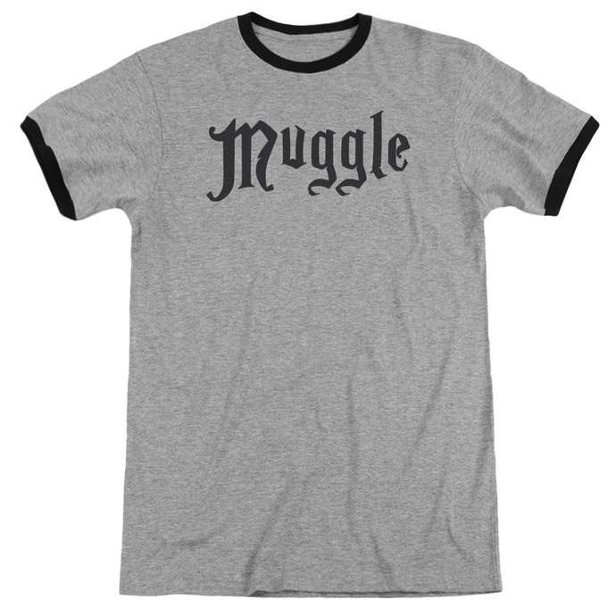 Harry Potter Muggle Heather Ringer Mens T Shirt Heather