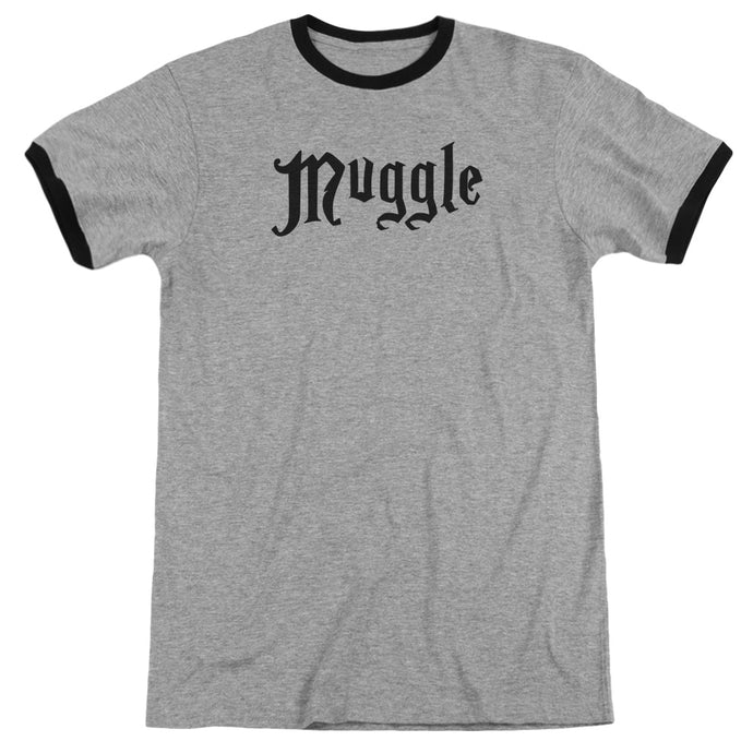 Harry Potter Muggle 2 Heather Ringer Mens T Shirt Heather