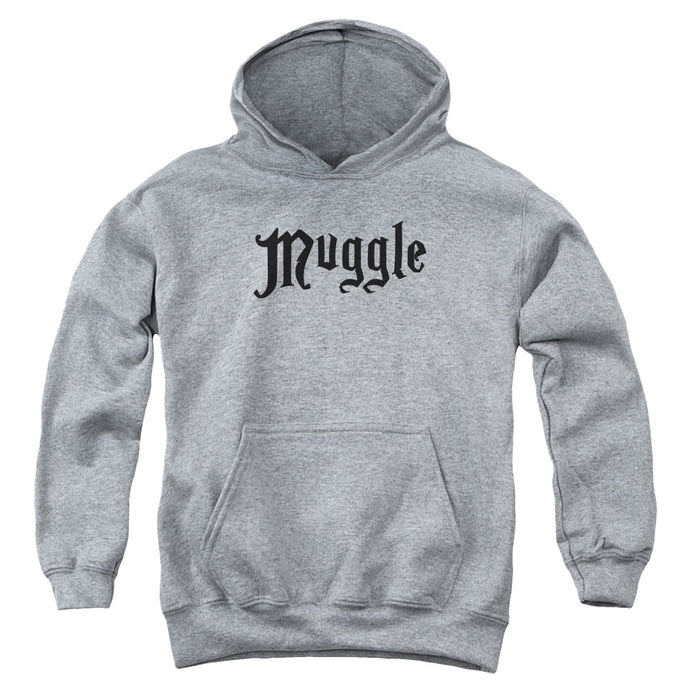 Harry Potter Muggle Kids Youth Hoodie Athletic Heather