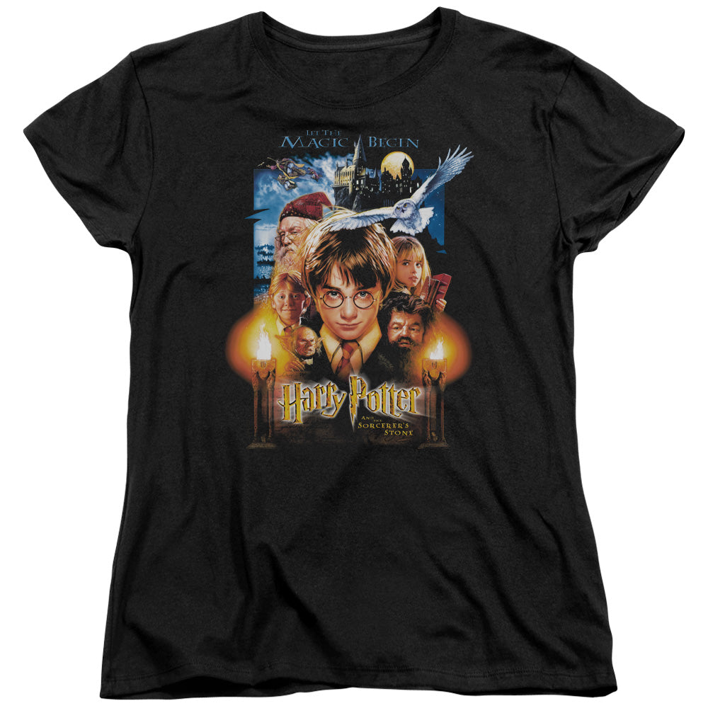 Harry Potter Movie Poster Womens T Shirt Black