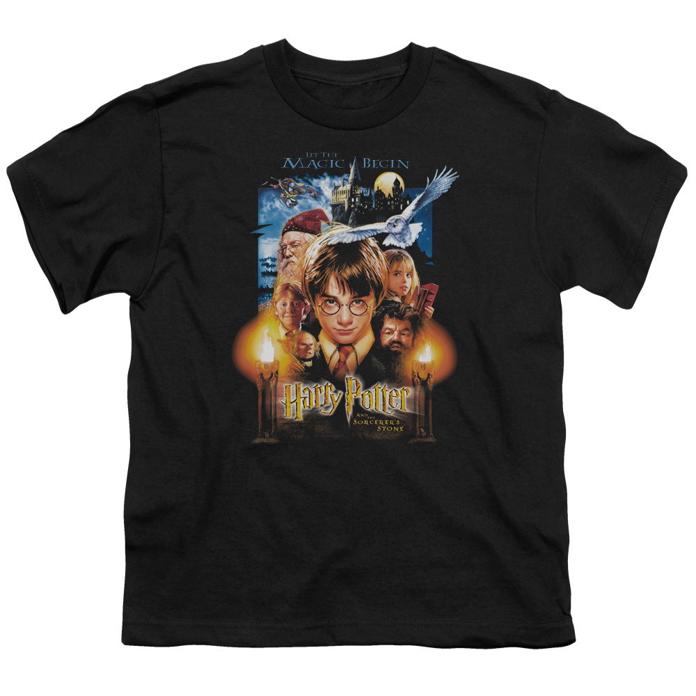 Harry Potter Movie Poster Kids Youth T Shirt Black