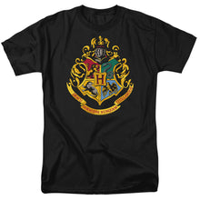 Load image into Gallery viewer, Harry Potter Hogwarts Crest Mens T Shirt Black