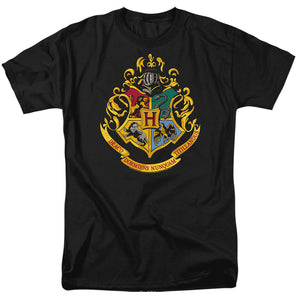 Harry Potter Hogwarts Crest Mens T Shirt Black