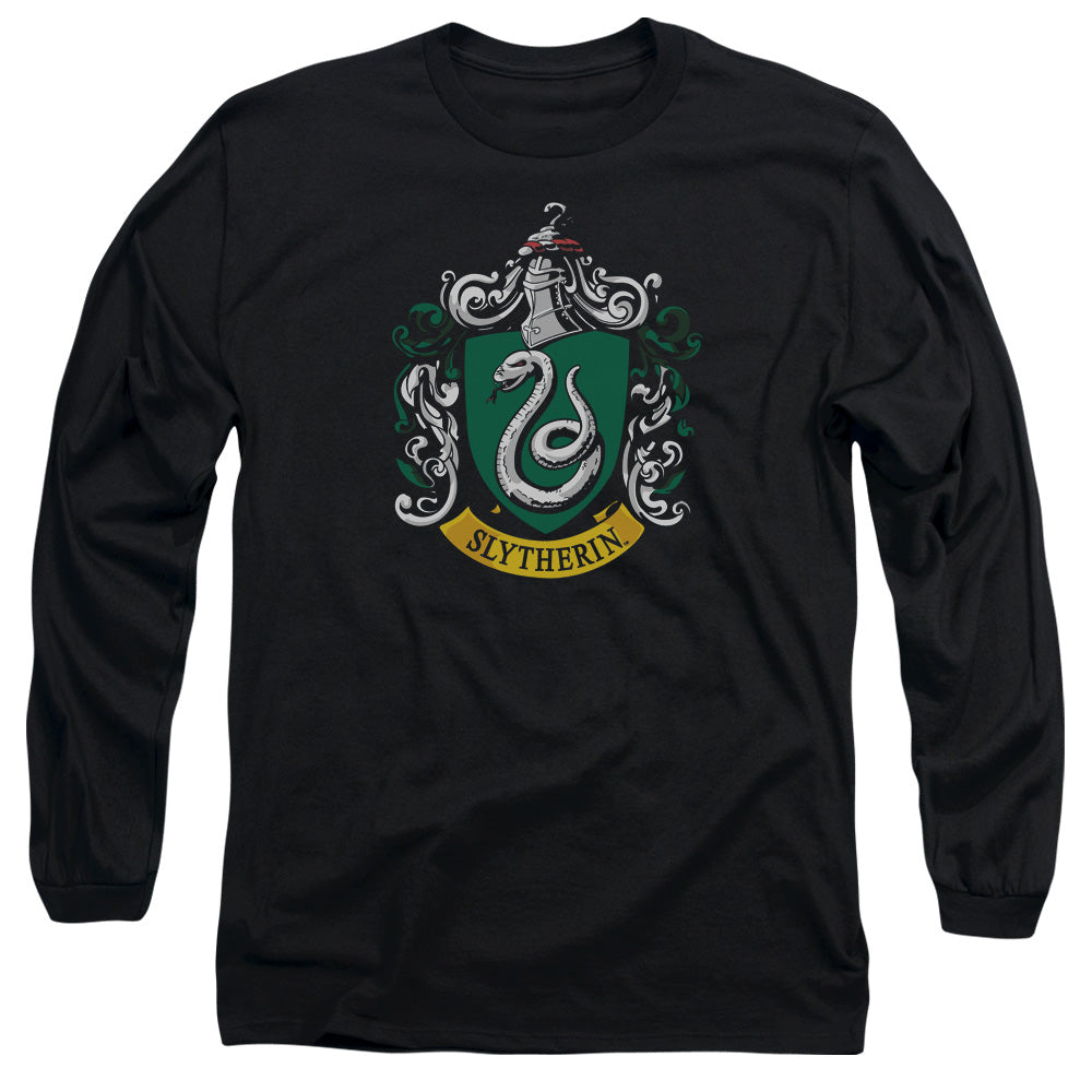 Harry Potter Slytherin Crest Mens Long Sleeve Shirt Black
