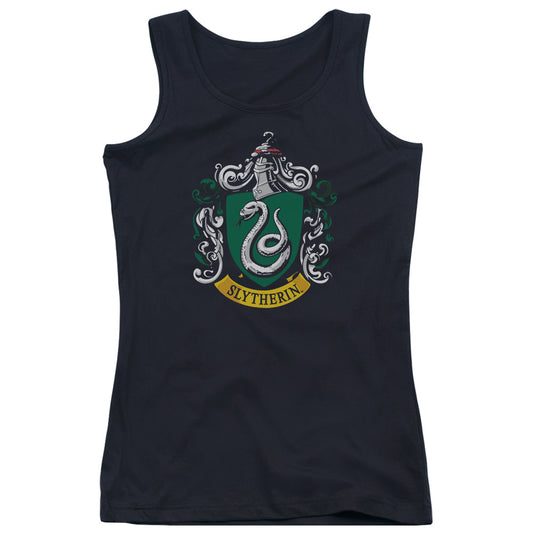 Harry Potter Slytherin Crest Womens Tank Top Shirt Black