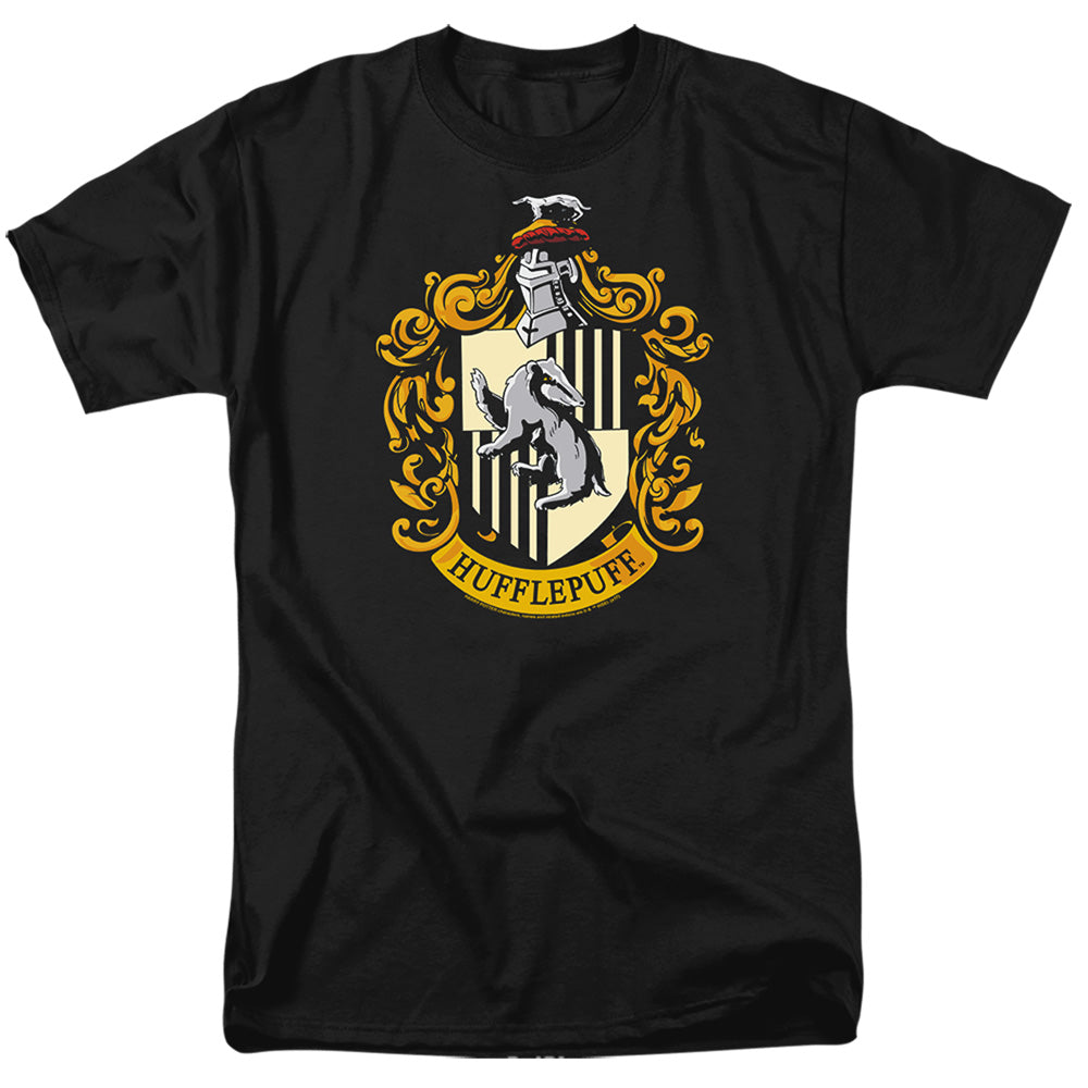 Harry Potter Hufflepuff Crest Mens T Shirt Black