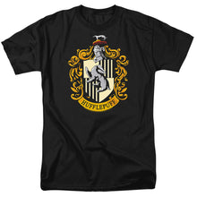 Load image into Gallery viewer, Harry Potter Hufflepuff Crest Mens T Shirt Black