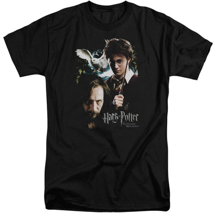 Harry Potter Harry and Sirius Mens Tall T Shirt Black