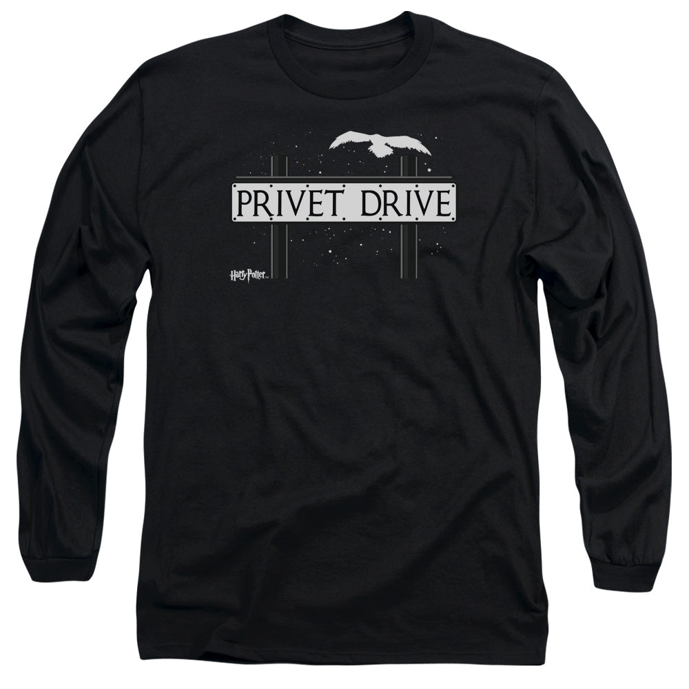 Harry Potter Privet Drive Mens Long Sleeve Shirt Black