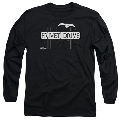 Harry Potter Privet Drive Mens Long Sleeve Shirt Black
