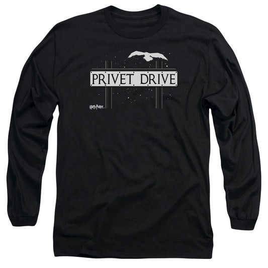 Harry Potter Privet Drive Mens Long Sleeve Shirt Black