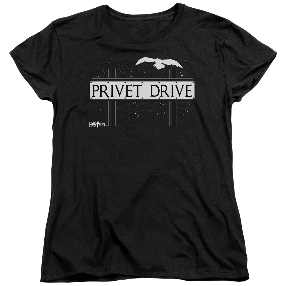 Harry Potter Privet Drive Womens T Shirt Black