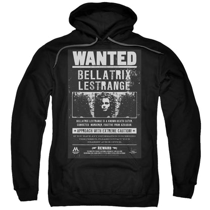 Harry Potter Wanted Bellatrix Mens Hoodie Black