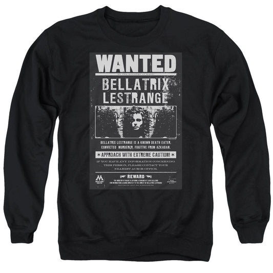 Harry Potter Wanted Bellatrix Mens Crewneck Sweatshirt Black