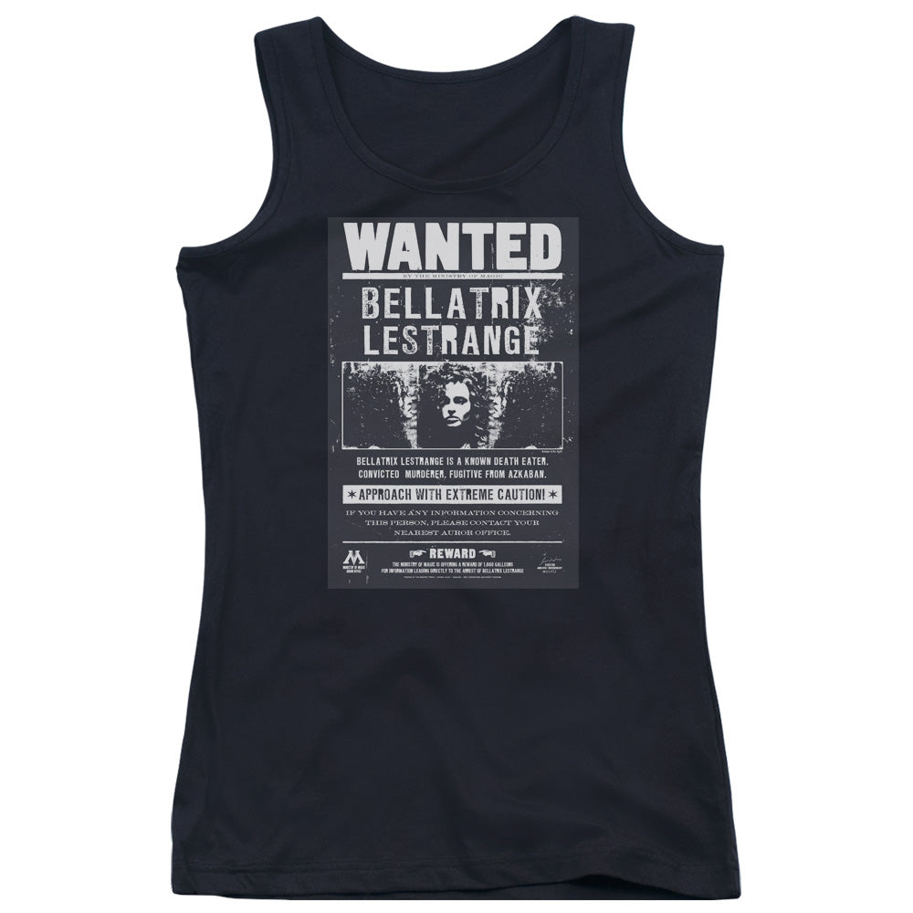 Harry Potter Wanted Bellatrix Womens Tank Top Shirt Black