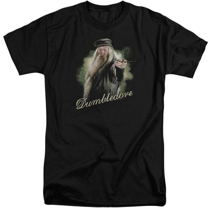 Harry Potter Dumbledore Wand Mens Tall T Shirt Black