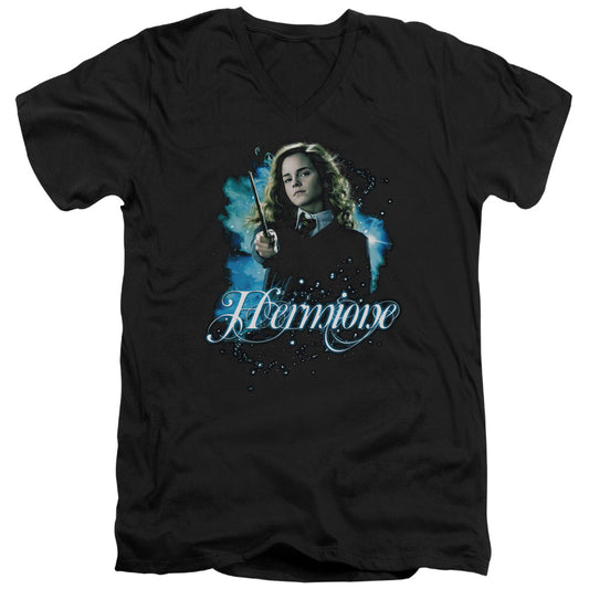 Harry Potter Hermione Ready Mens Slim Fit V-Neck T Shirt Black