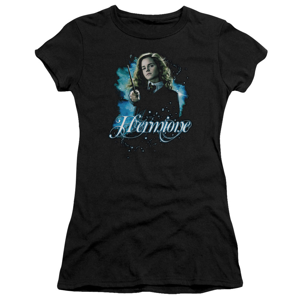 Harry Potter Hermione Ready Junior Sheer Cap Sleeve Womens T Shirt Black