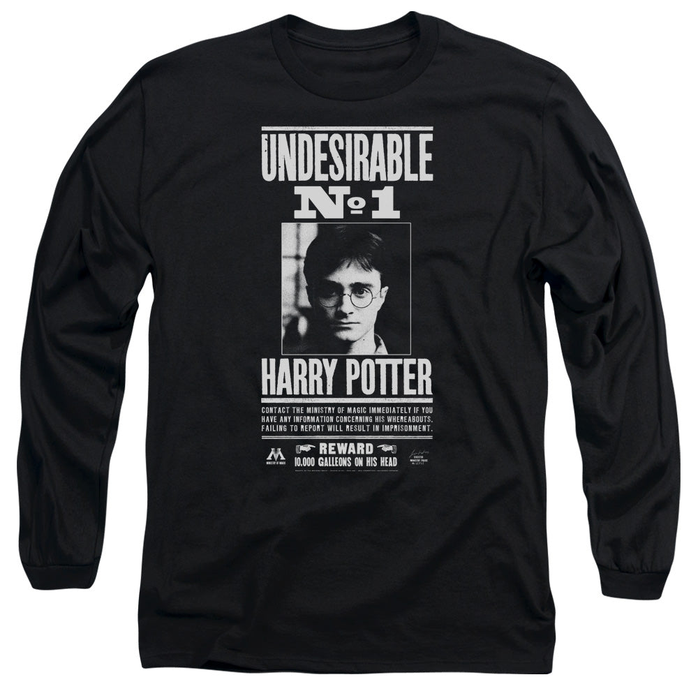Harry Potter Undesirable No 1 Mens Long Sleeve Shirt Black
