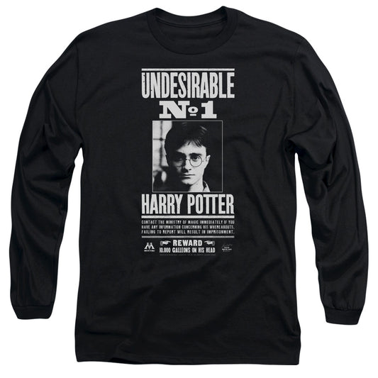 Harry Potter Undesirable No 1 Mens Long Sleeve Shirt Black
