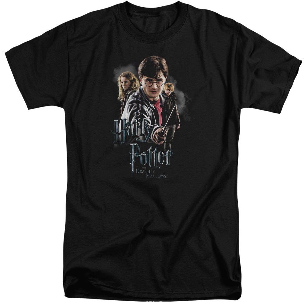 Harry Potter Deathly Hollows Cast Mens Tall T Shirt Black