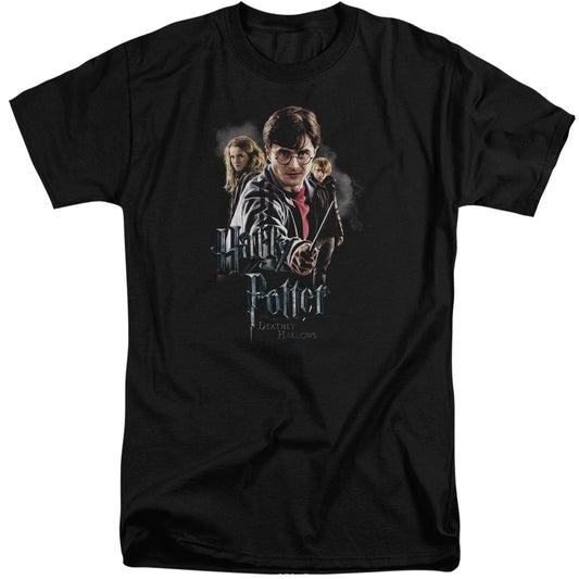 Harry Potter Deathly Hollows Cast Mens Tall T Shirt Black