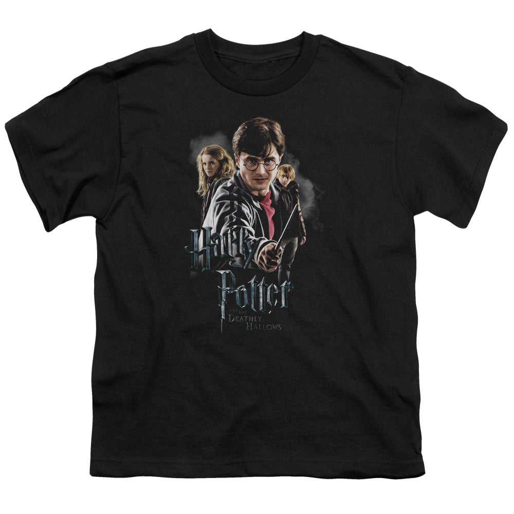 Harry Potter Deathly Hollows Cast Kids Youth T Shirt Black