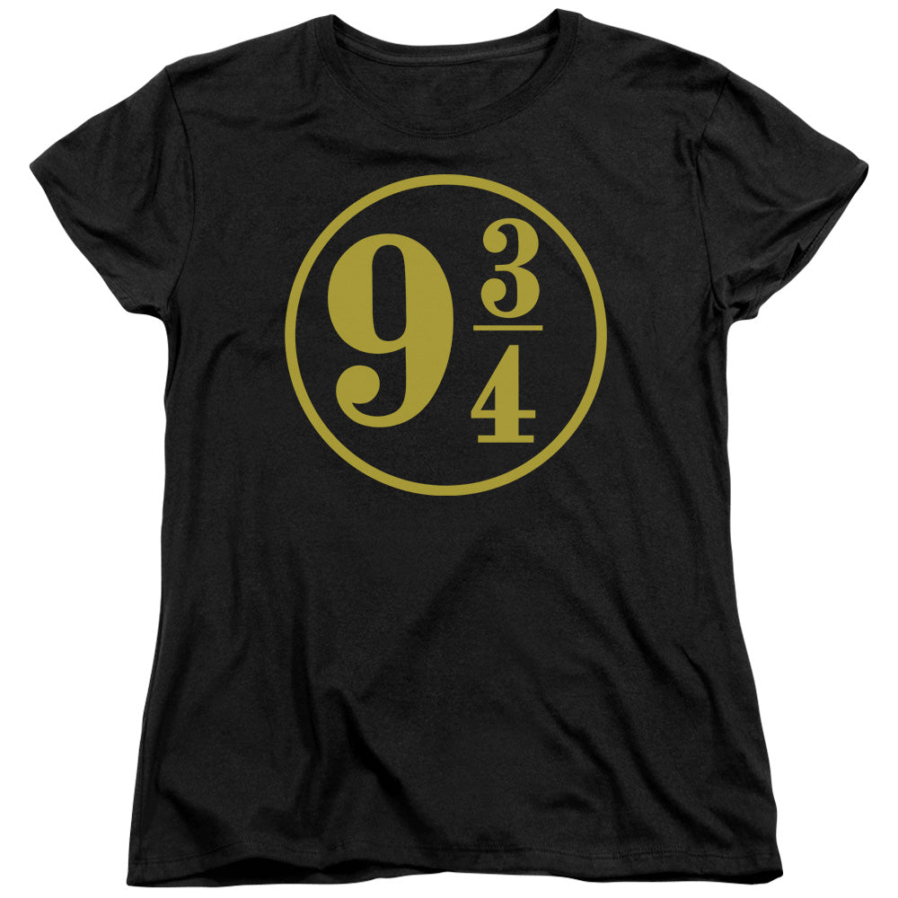 Harry Potter 9 3 4 Womens T Shirt Black