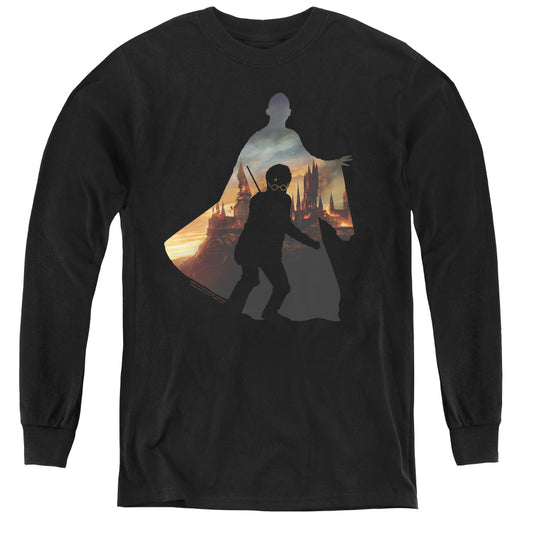 Harry Potter Voldemort Looms Long Sleeve Kids Youth T Shirt Black