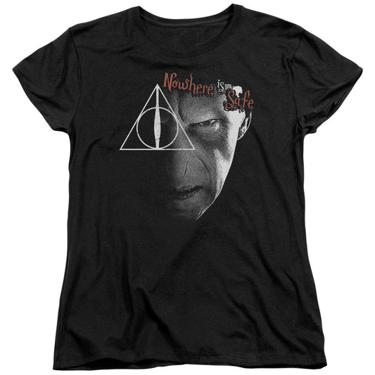 Harry Potter Nowhere is Safe Womens T Shirt Black