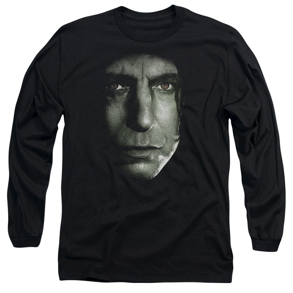 Harry Potter Snape Head Mens Long Sleeve Shirt Black