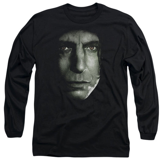 Harry Potter Snape Head Mens Long Sleeve Shirt Black