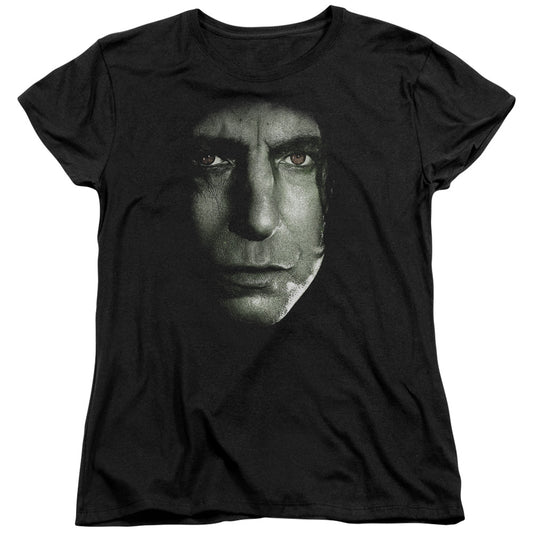 Harry Potter Snape Head Womens T Shirt Black