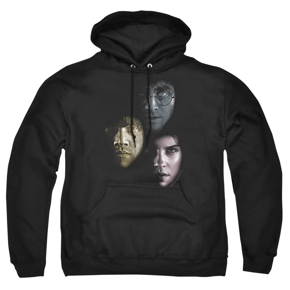Harry Potter Hero Heads Mens Hoodie Black Officially Licensed