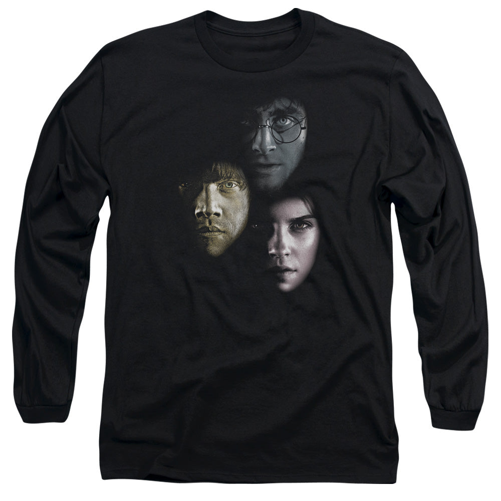 Harry Potter Hero Heads Mens Long Sleeve Shirt Black