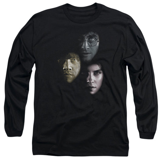 Harry Potter Hero Heads Mens Long Sleeve Shirt Black