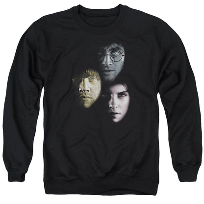 Harry Potter Hero Heads Mens Crewneck Sweatshirt Black