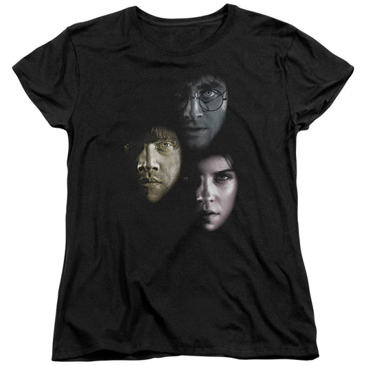 Harry Potter Hero Heads Womens T Shirt Black