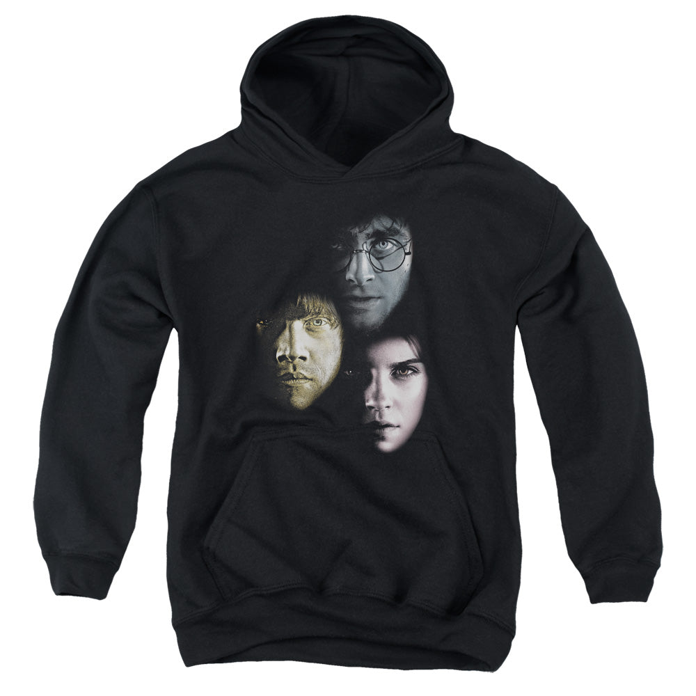 Harry Potter Hero Heads Kids Youth Hoodie Black