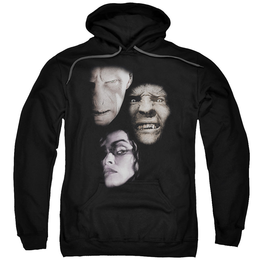 Harry Potter Villian Heads Mens Hoodie Black