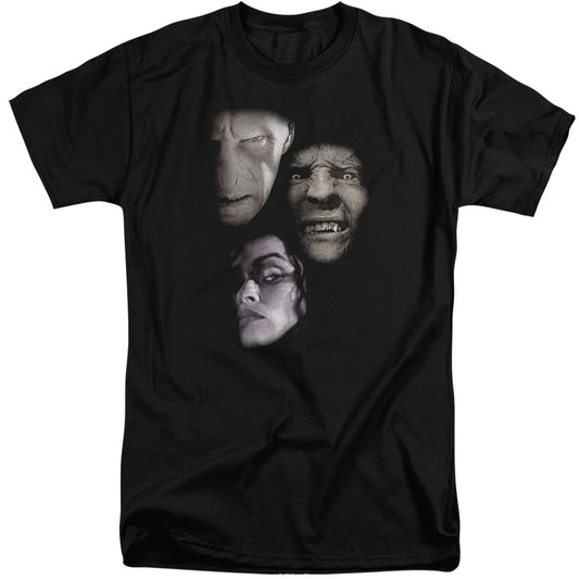 Harry Potter Villian Heads Mens Tall T Shirt Black