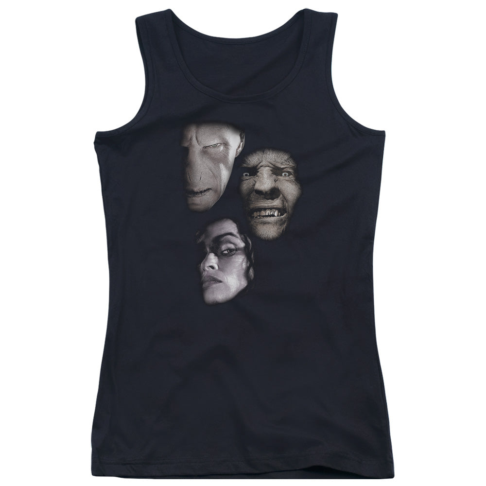 Harry Potter Villian Heads Womens Tank Top Shirt Black